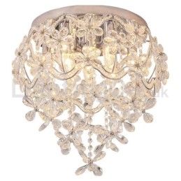 Plafoniere rotunde din cristal, rotunde, de 48 cm, la modă modernă