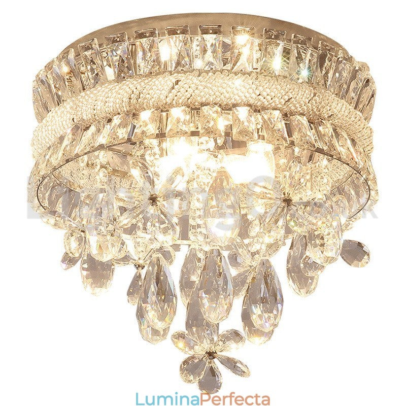 Plafoniere din cristal, rotunde, moderne, ieftine, de 40 cm