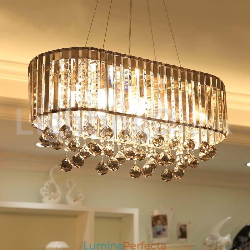 Candelabru dreptunghiular de cristal la preț accesibil