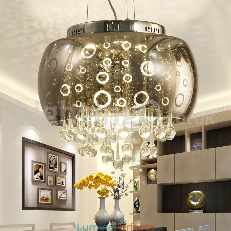 Lampă modernă rotundă de 40 cm de sticlă