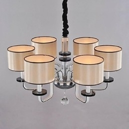 Candelabru contemporan modern din metal cromat din cristal