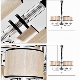 Candelabru contemporan modern din metal cromat din cristal