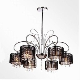 Candelabru contemporan modern din metal cromat din cristal