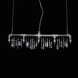 Candelabru creativ cu 5 lumini în stil nord-american, cu design de țeavă