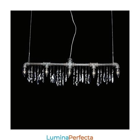 Candelabru creativ cu 5 lumini în stil nord-american, cu design de țeavă