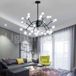 Candelabru cu fasole magică în stil nordic Candelabru mic cu bile din sticlă transparentă, transparentă