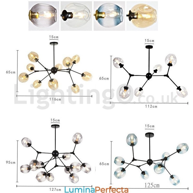 Nordic Postmodern Molecular Magic Bean Chandelier Cafe