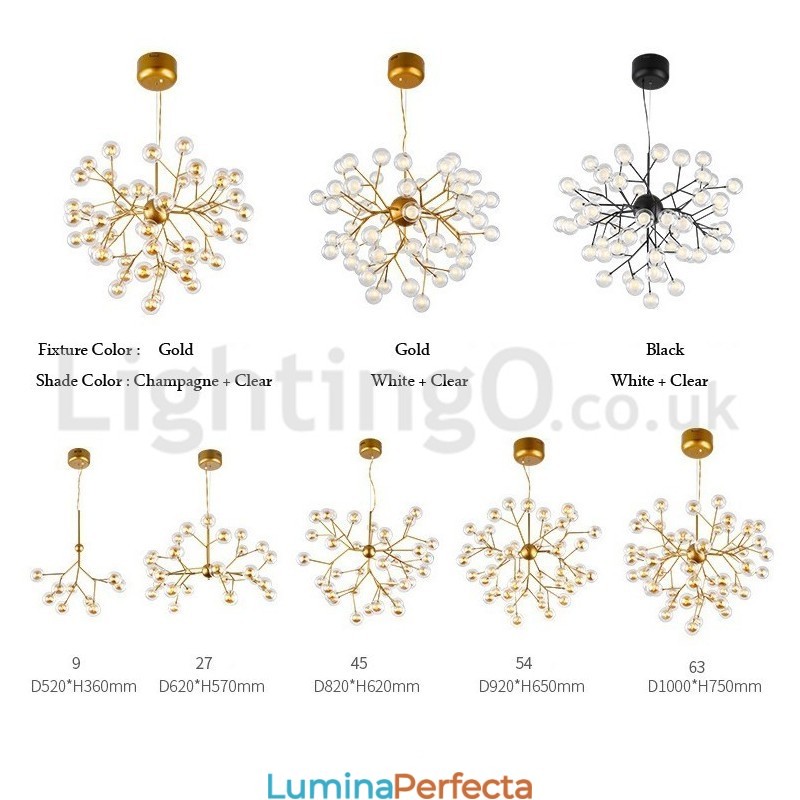 Nordic Postmodern Molecular Bubble Candelabru Candelabru de sticlă