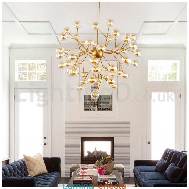 Nordic Postmodern Molecular Bubble Candelabru Candelabru de sticlă