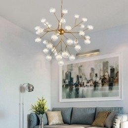 Nordic Postmodern Molecular Bubble Candelabru Candelabru de sticlă