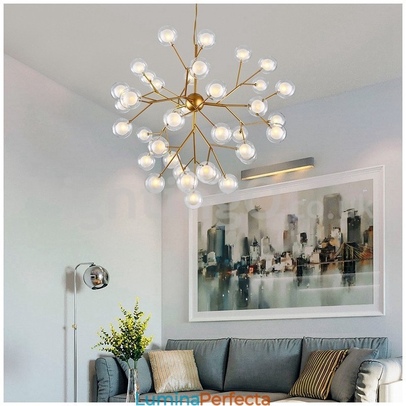 Nordic Postmodern Molecular Bubble Candelabru Candelabru de sticlă