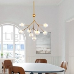 Nordic Postmodern Molecular Bubble Candelabru Candelabru de sticlă