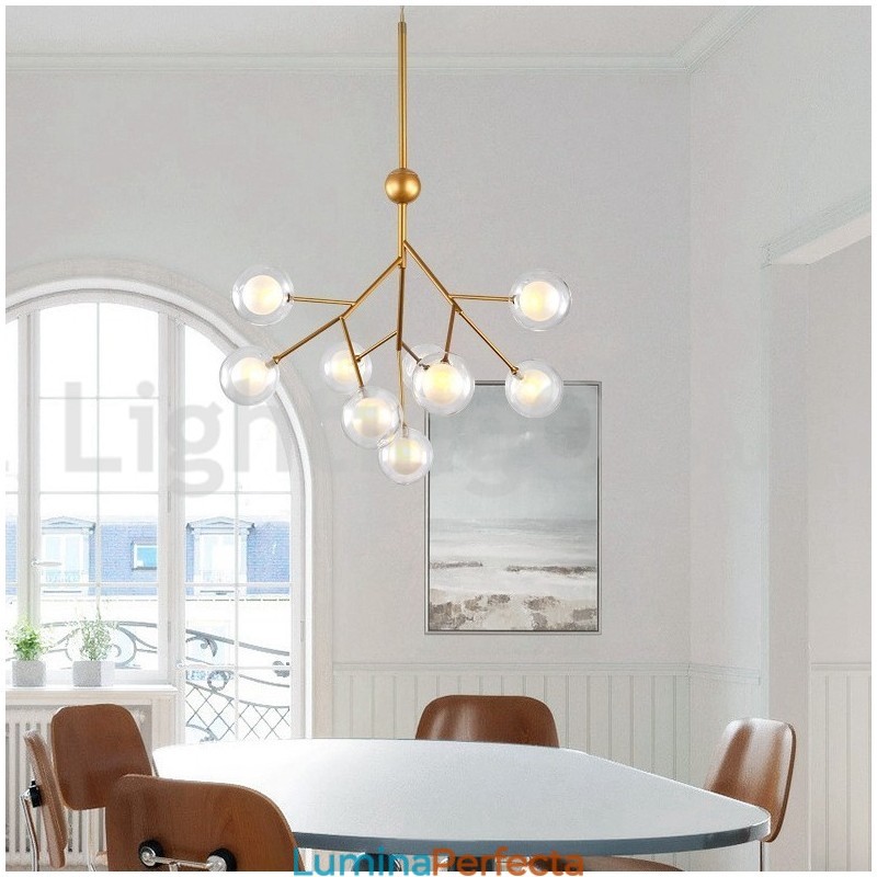 Nordic Postmodern Molecular Bubble Candelabru Candelabru de sticlă