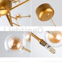 Nordic Postmodern Molecular Bubble Candelabru Candelabru de sticlă