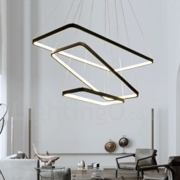 Lampă suspendată reglabilă cu telecomandă Design modern Trei dreptunghiuri