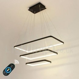 Lampă suspendată reglabilă cu telecomandă Design modern Trei dreptunghiuri