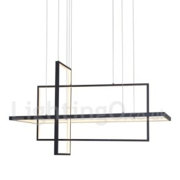 Lampă suspendată reglabilă cu telecomandă Design modern Trei dreptunghiuri