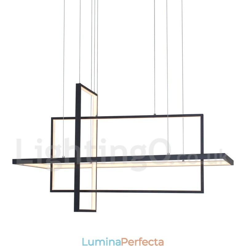 Lampă suspendată reglabilă cu telecomandă Design modern Trei dreptunghiuri