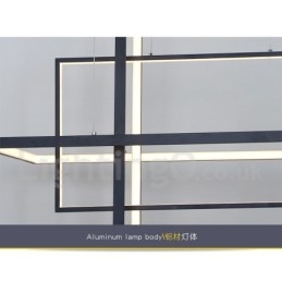 Lampă suspendată reglabilă cu telecomandă Design modern Trei dreptunghiuri