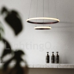 Lampă suspendată cu lumină în afara cercurilor cu control de la distanță inele de design modern