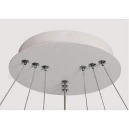 Lampă suspendată cu lumină în afara cercurilor cu control de la distanță inele de design modern