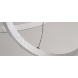 Lampă suspendată cu lumină în afara cercurilor cu control de la distanță inele de design modern