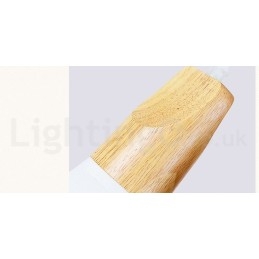 Lampă suspendată modernă din lemn, 1 lumină, 3 lumini, cu abajur din material textil