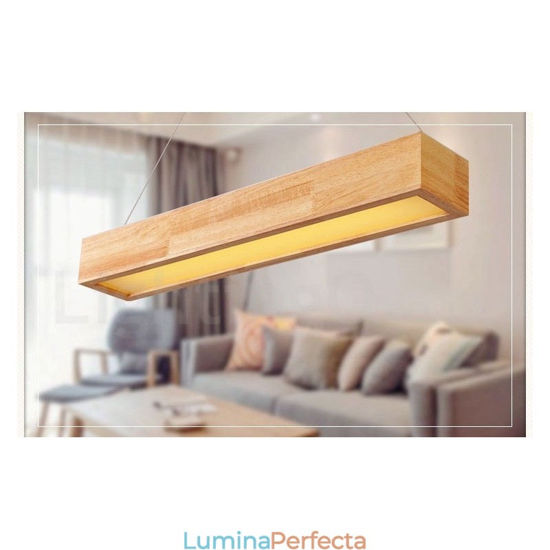 Lampă lungă modernă din lemn