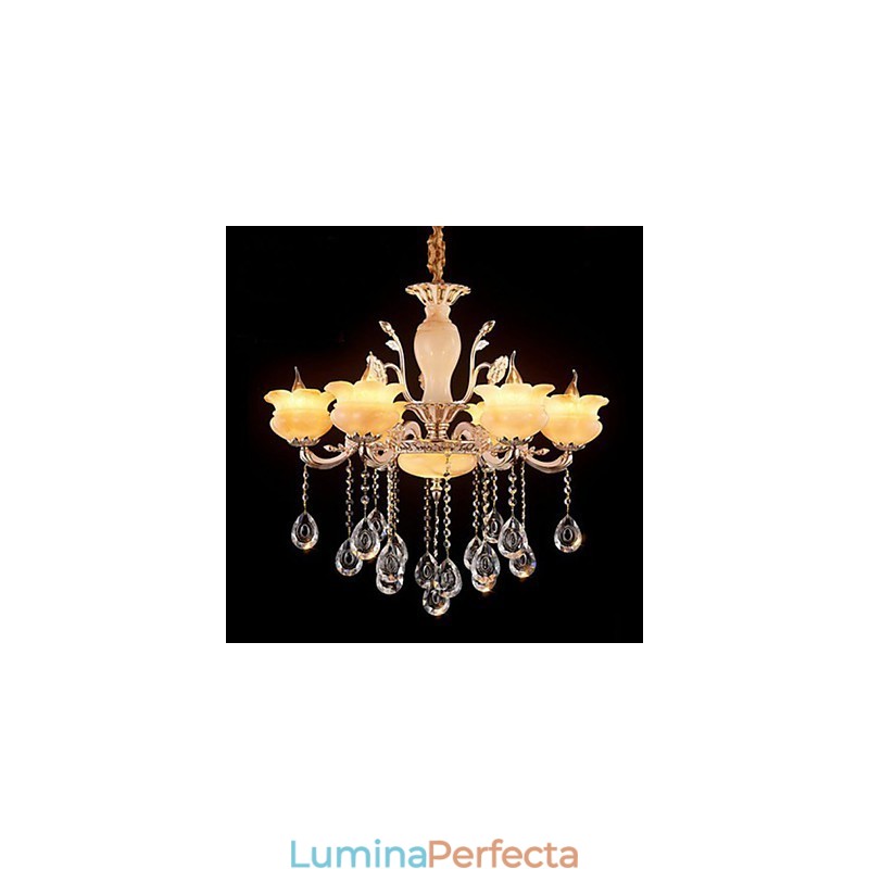 Lampă suspendată din cristal de jad Candelabru în stil lumânare