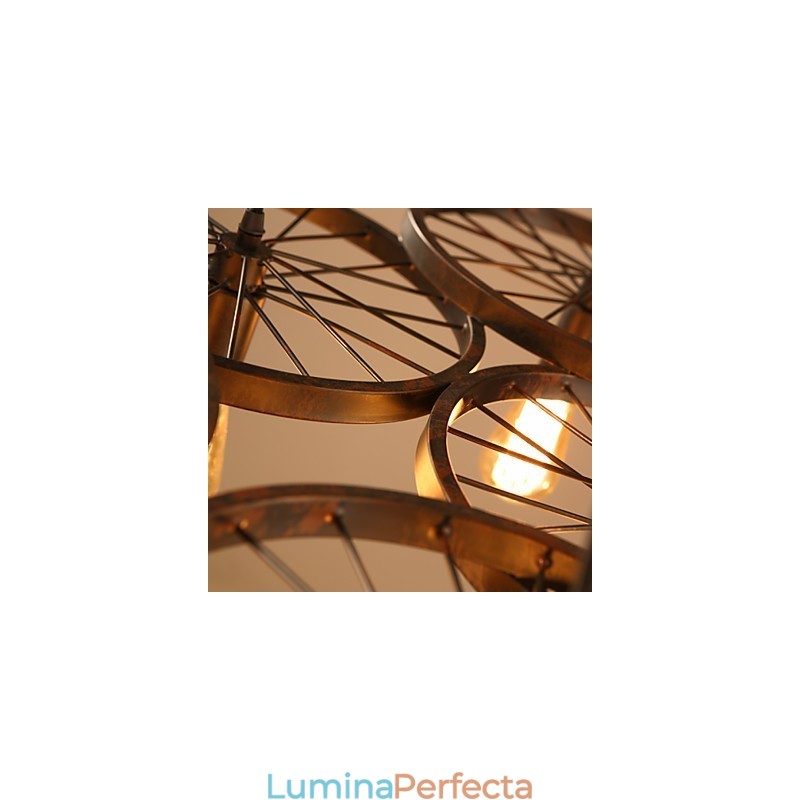 Iluminat Candelabru din fier forjat în stil industrial mansardă Candelabru roată cafenea