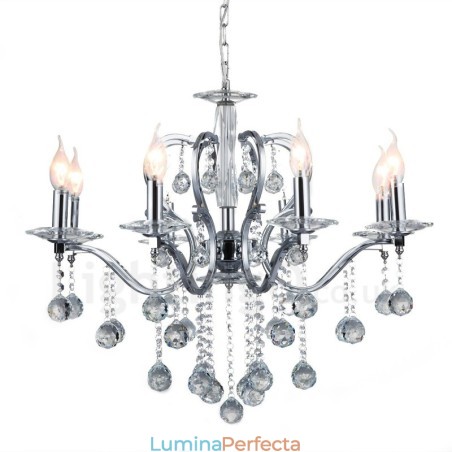 Candelabru elegant din cristal cromat Candelabru elegant din cristal cromat