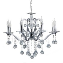Candelabru elegant din cristal cromat