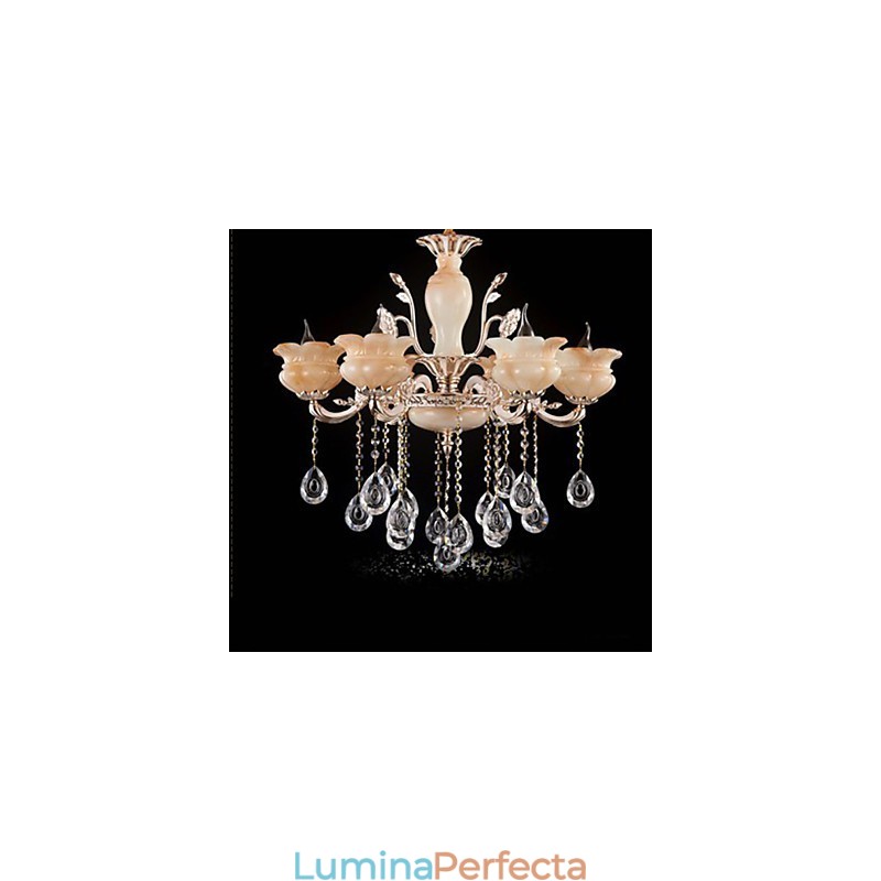 Lampă suspendată din cristal de jad Candelabru în stil lumânare