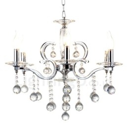 Candelabru elegant din cristal cromat