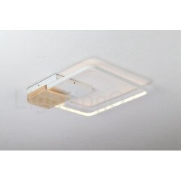 Plafoniera din lemn pătrată albă reglabilă. Plafoniera ultrasubțire poate fi folosită și ca lampă de perete