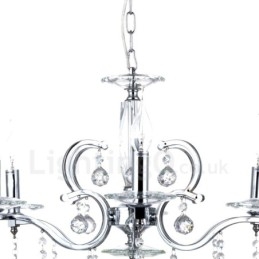 Candelabru elegant din cristal cromat