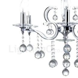 Candelabru elegant din cristal cromat