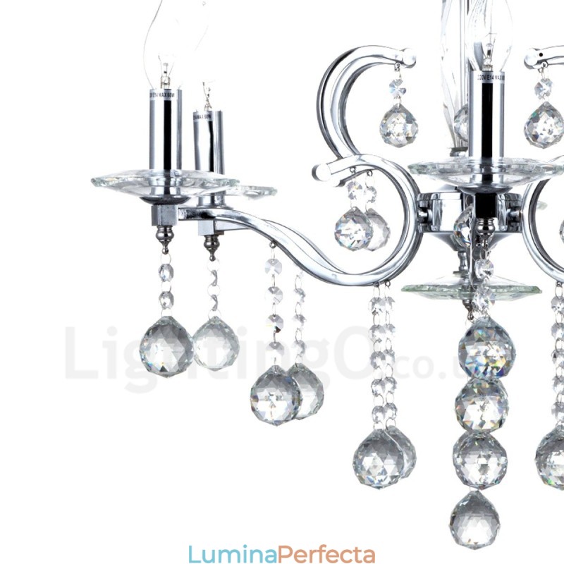 Candelabru elegant din cristal cromat