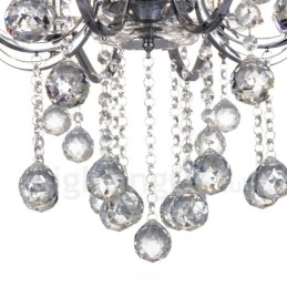 Candelabru elegant din cristal cromat
