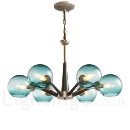 Candelabru rustic retro vintage cu fasole magică cu nuanțe de sticlă multicolore