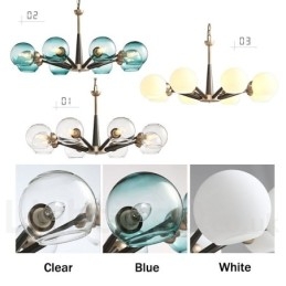 Candelabru rustic retro vintage cu fasole magică cu nuanțe de sticlă multicolore