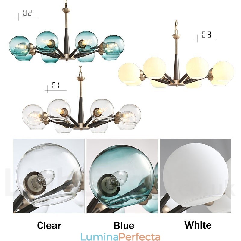 Candelabru rustic retro vintage cu fasole magică cu nuanțe de sticlă multicolore