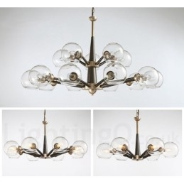 Candelabru rustic retro vintage cu fasole magică cu nuanțe de sticlă multicolore