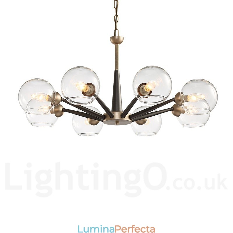 Candelabru rustic retro vintage cu fasole magică cu nuanțe de sticlă multicolore