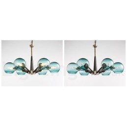 Candelabru rustic retro vintage cu fasole magică cu nuanțe de sticlă multicolore