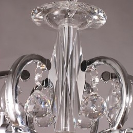 Candelabru elegant din cristal cromat