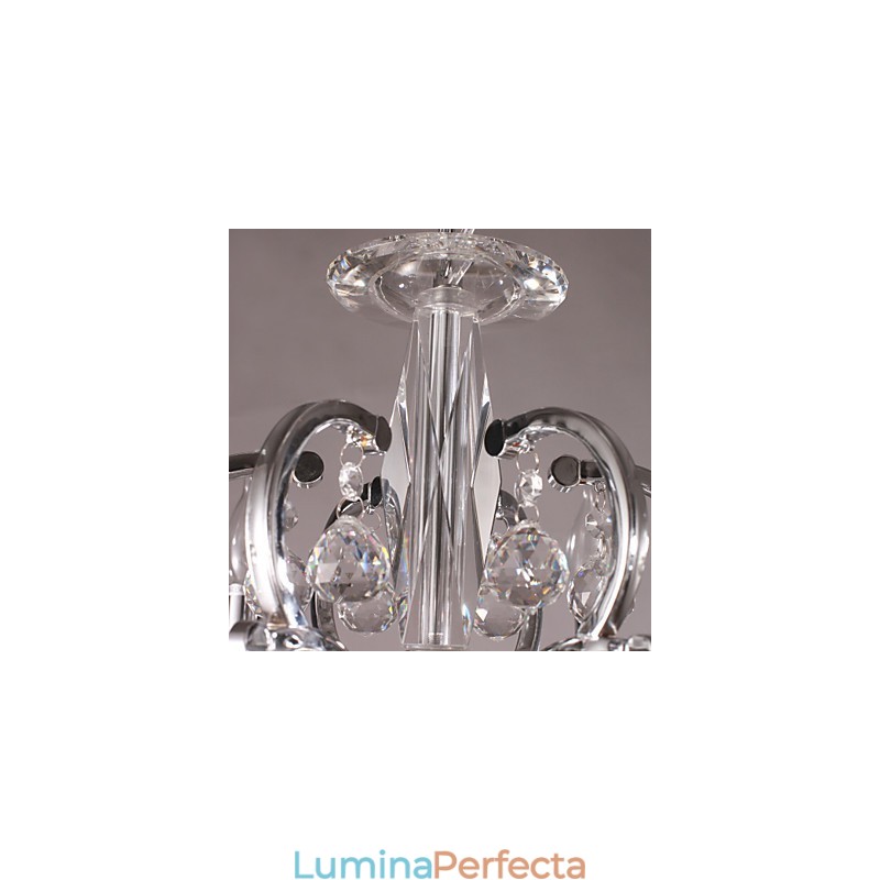 Candelabru elegant din cristal cromat