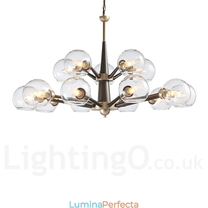 Candelabru rustic retro vintage cu fasole magică cu nuanțe de sticlă multicolore