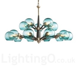 Candelabru rustic retro vintage cu fasole magică cu nuanțe de sticlă multicolore