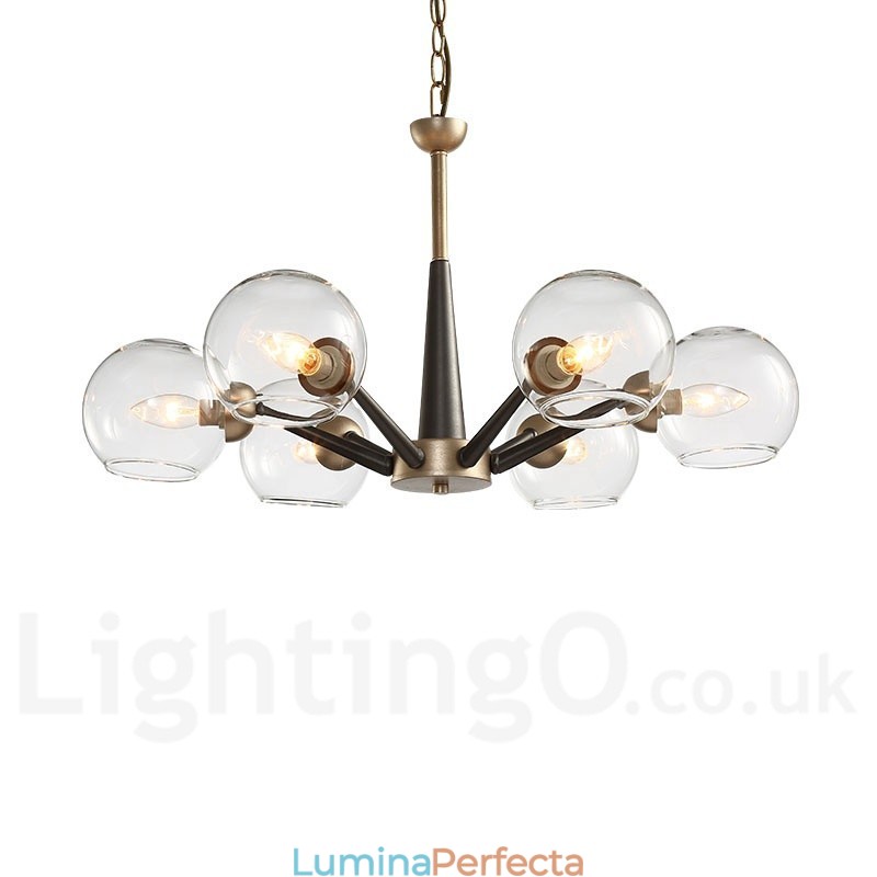 Candelabru rustic retro vintage cu fasole magică cu nuanțe de sticlă multicolore